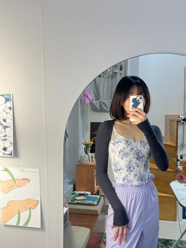 韓國LEVDANCE - Laura排汗長褲 (LAVENDER MIST) 로라 웜업 팬츠 