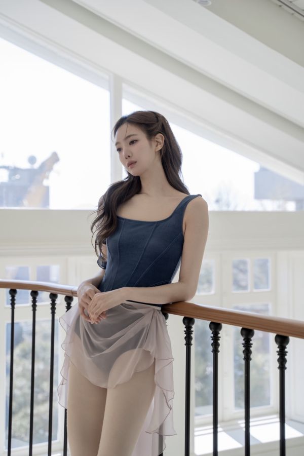 韓國Ode on tutu - Lorraine蝴蝶結舞衣 (Blue Navy) 