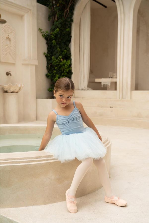 韓國 -  Snap Candy澎澎裙連身兒童舞衣 (肩帶可調、Blue) 