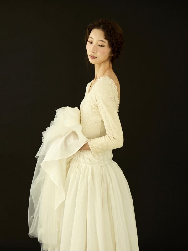 韓國LEVDANCE - olivia蕾絲長袖舞衣 (三色) 올리비아 