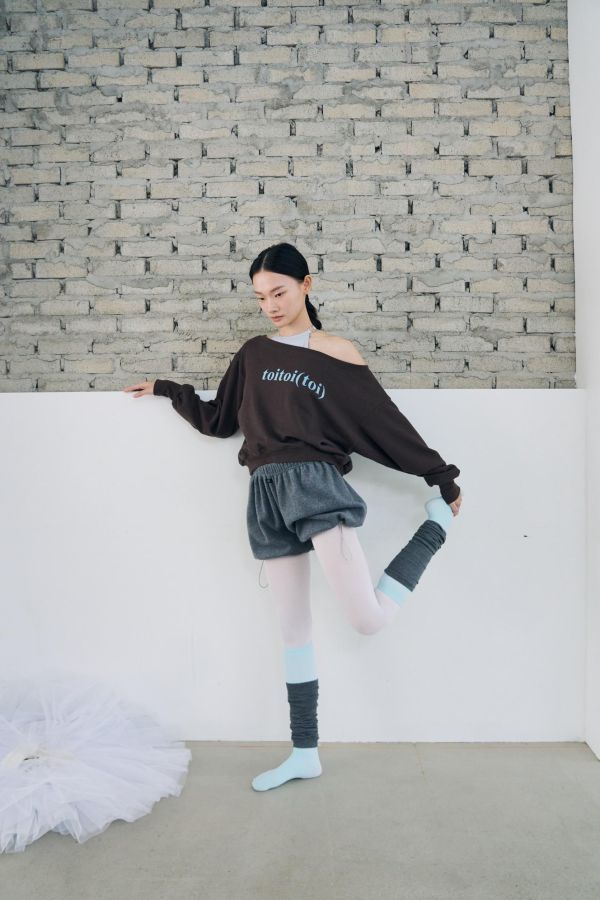 韓國toitoi - Fleece Puff短褲 (Deep Melange) 