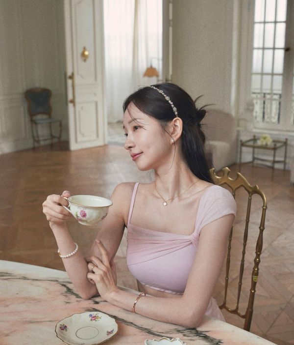 韓國Lenique - Rosel鋼管上衣+短褲 (Pink) 