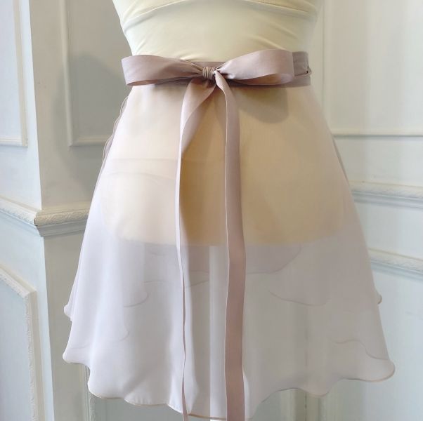 韓國balletchouchou - 素面寬腰帶舞裙 (淺色系) 