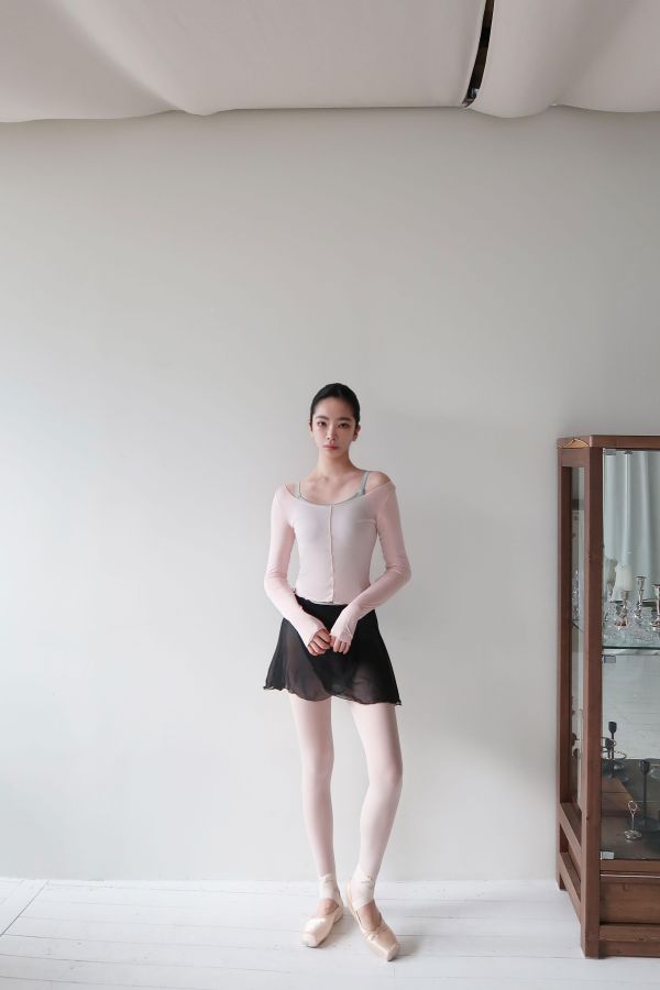 韓國Ballessimo - Scoop-neck Sheer上衣罩衫 (四色) 