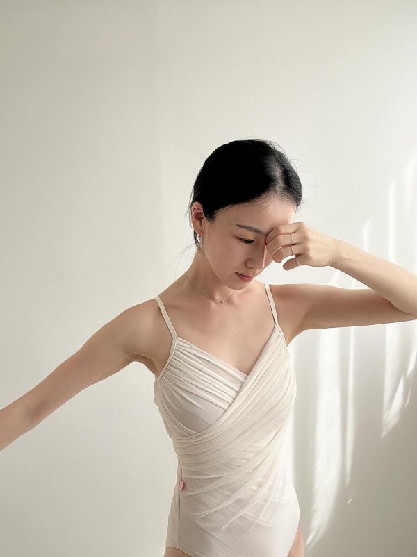 韓國Le Adagio - Precioso雪紡吊帶舞衣 (Cream) 