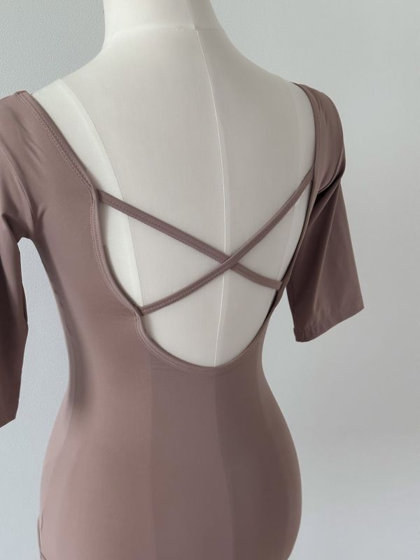 韓國Bonanza - Mary Jane五分袖舞衣 (灰褐) 메리제인 