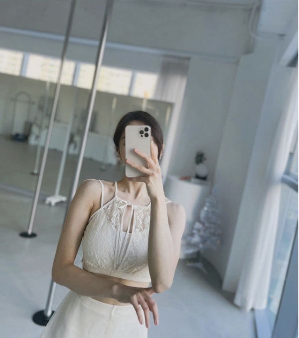 韓國Lenique - Reti鋼管上衣+短褲 (Cream) 