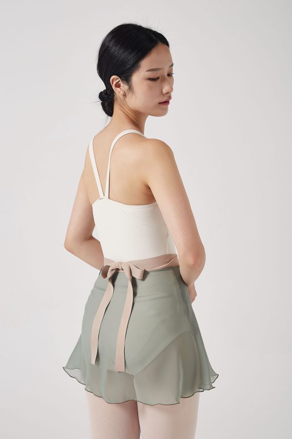 韓國Ballessimo - Beige Green寬綁帶舞裙 (베이지 그린) 