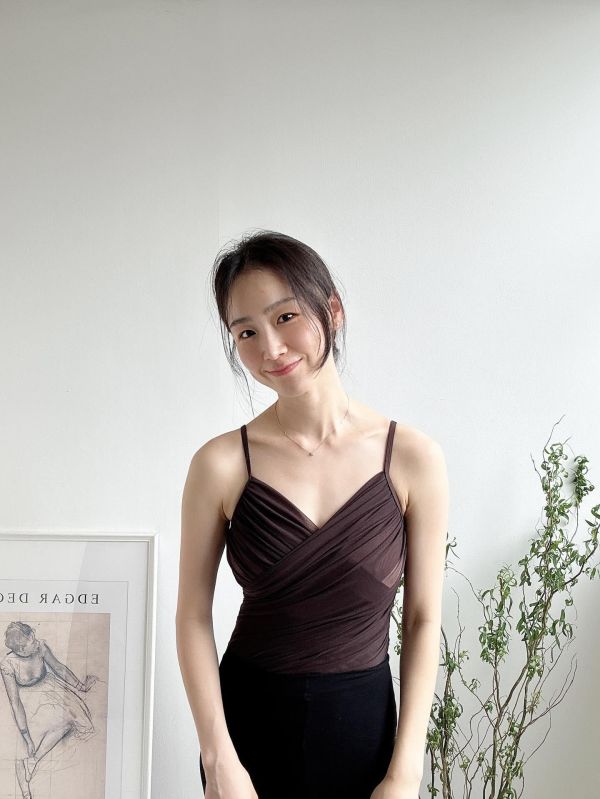 韓國Le Adagio - Precioso雪紡吊帶舞衣 (Brown) 