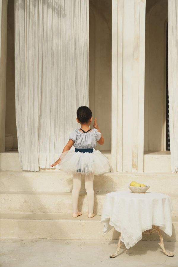 韓國 -  Puff Crop舞蹈上衣罩衫 (Blue) 