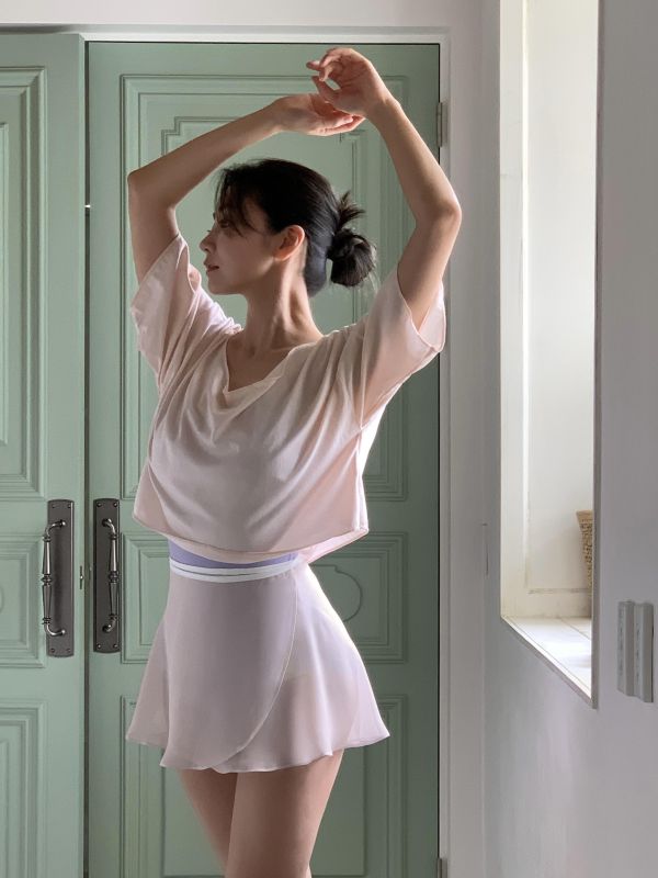 韓國Bonanza - Ash Pink雪紗舞裙 (애쉬핑크) 