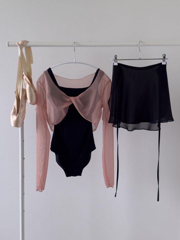 韓國Bonanza - Black雪紗舞裙 (블랙) 