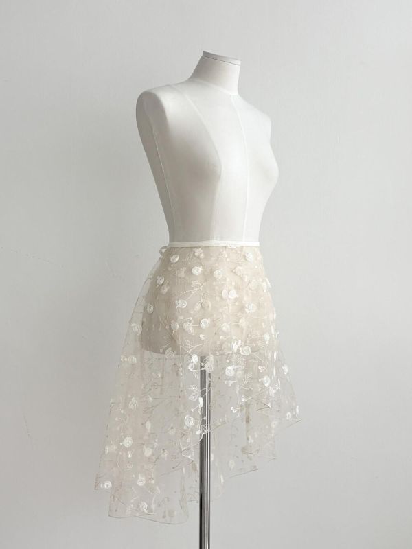 韓國Degage - forêt中長版舞裙 (Cream beige) 