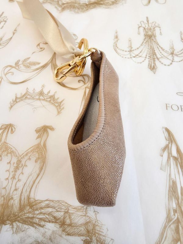 韓國Leh - 經典款羊皮小硬鞋吊飾 (Antique gold) 