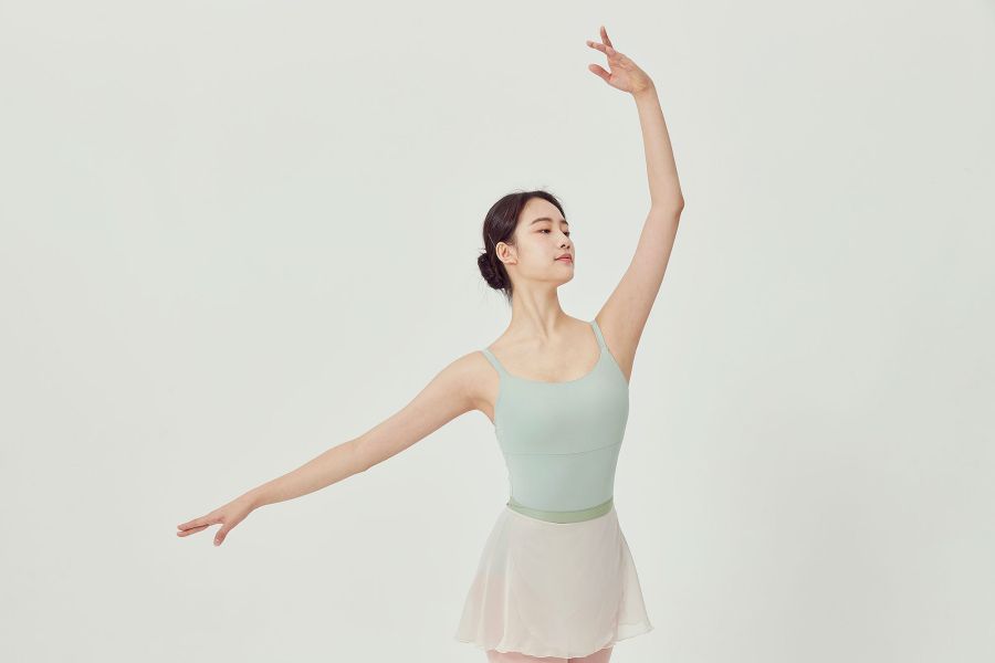 韓國Ballessimo - Oatmeal寬綁帶舞裙 (오트밀) 