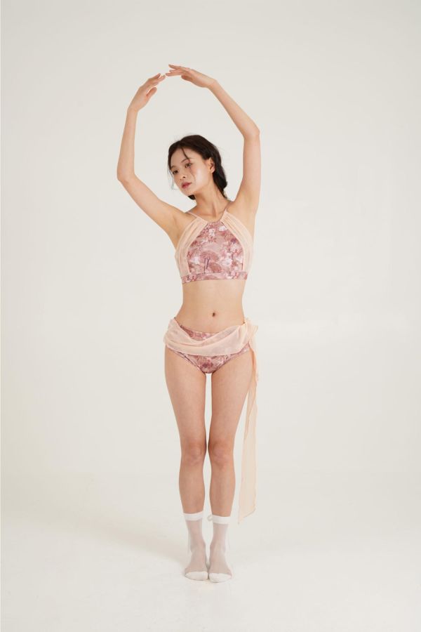 韓國Leanomse - Grida鋼管上衣+短褲 (Pink Beige) 그리다 