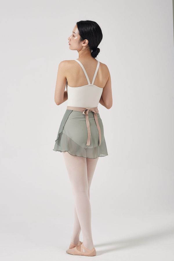 韓國Ballessimo - Beige Green寬綁帶舞裙 (베이지 그린) 
