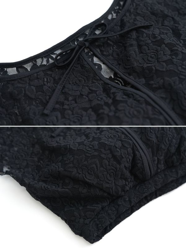 韓國Lenique - Black swan鋼管上衣+短褲 (Black) 