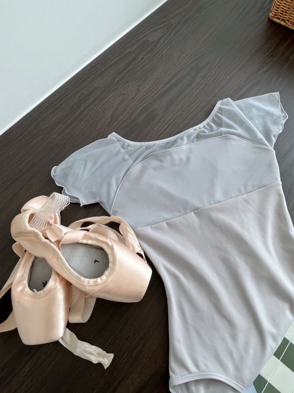 韓國MIGNON - Mesh短袖舞衣 (三色) 메시 반팔 