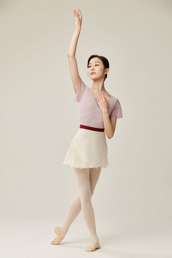 韓國Ballessimo - Ivory Red寬綁帶舞裙 (아이보리 레드) 