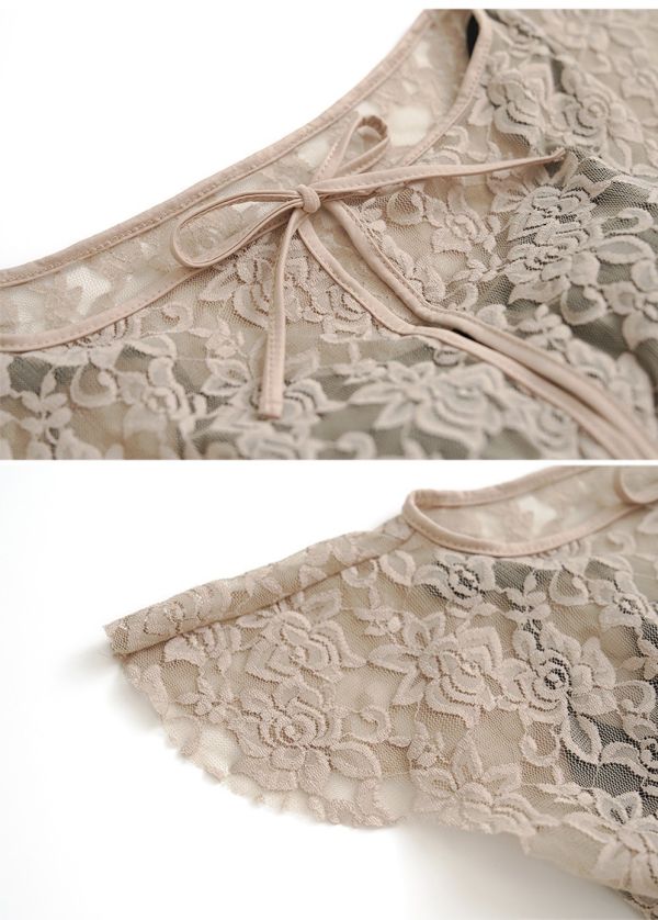 韓國Lenique - Black swan鋼管上衣+短褲 (Beige) 