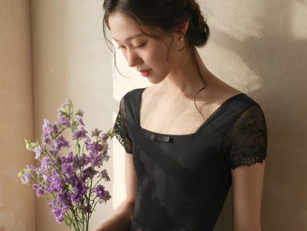 韓國iilaire - Elodie短袖舞衣 (Black) 