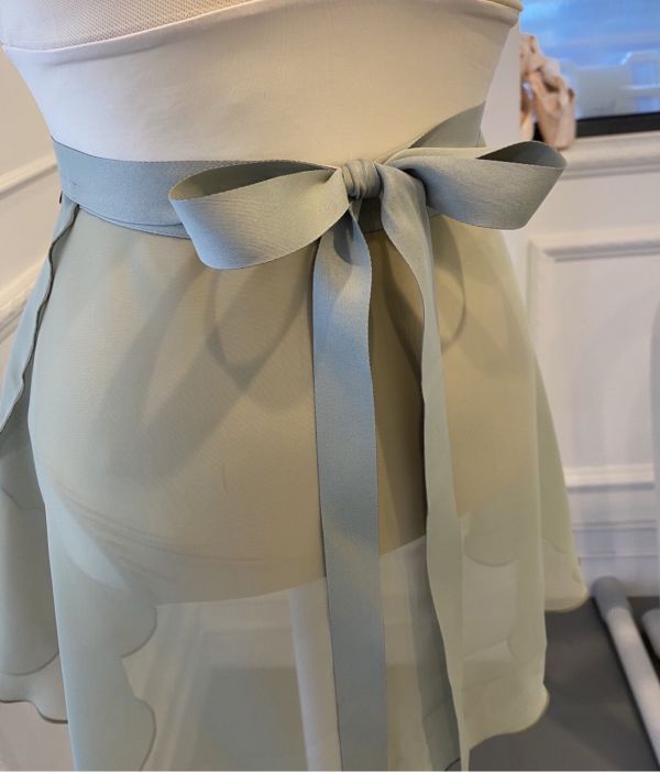 韓國balletchouchou - 素面寬腰帶舞裙 (淺色系) 