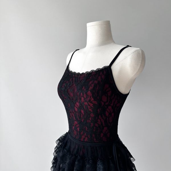 韓國yoora - Scarlett Wine舞衣 (肩帶可調) 