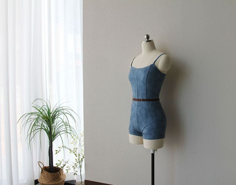 韓國Soulier Rouge - Denim Set-Up環保材質舞衣+短褲 