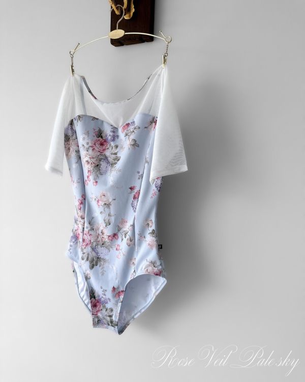 韓國yoora - Rose Veil五分袖舞衣 (Sky) 