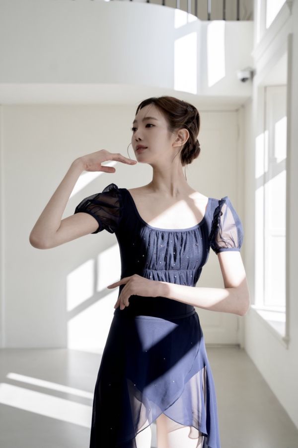 韓國Ode on tutu - Daphne Navy短袖舞衣 