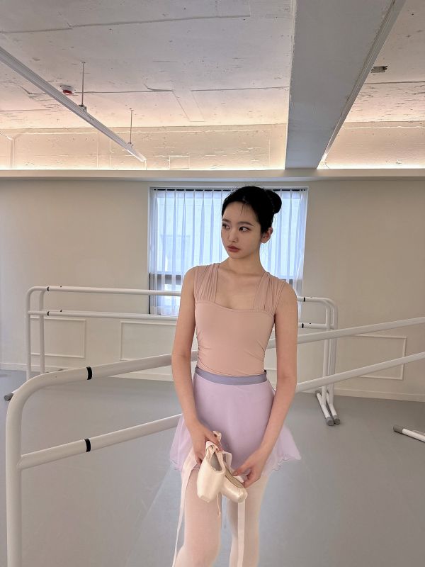 韓國Ballessimo - Wide shoulder粉色舞衣 (와이드 숄더) 