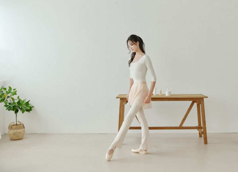 韓國Entrechat - 吉賽兒長袖舞衣 (Ivory & Peach) 