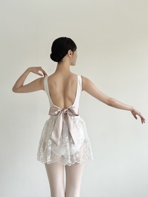 韓國degage - Back Ribbon蝴蝶結舞衣 (White) 