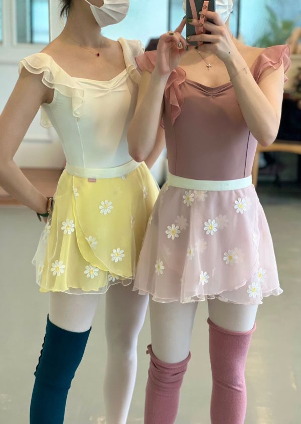 韓國balletchouchou - 小花雙層舞裙 (五色) 