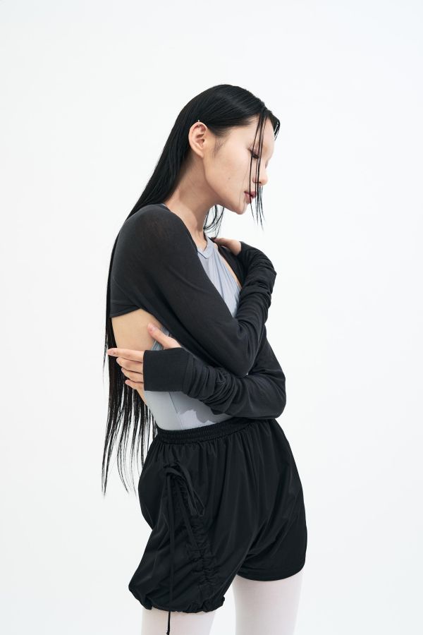 韓國toitoi - Bow Warm-up短褲 (Black) 