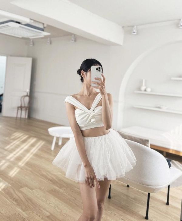 韓國Lenique - Poling tutu舞裙 (White) 