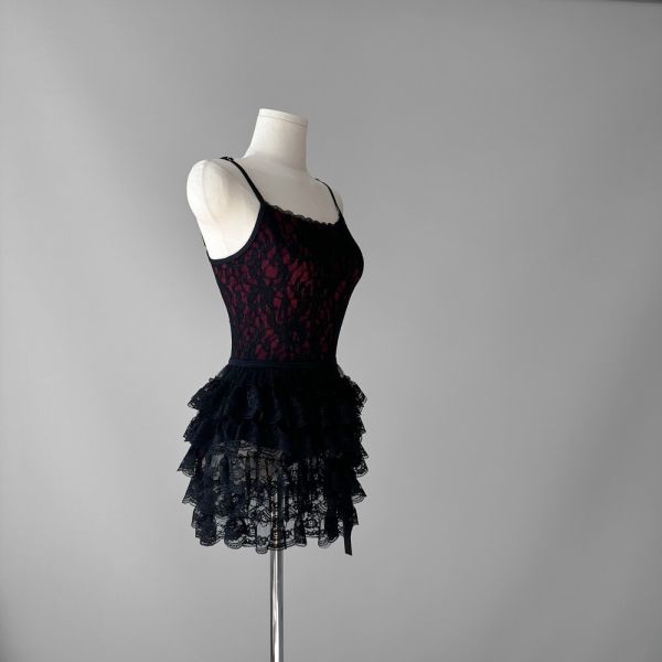 韓國yoora - Scarlett Wine舞衣 (肩帶可調) 