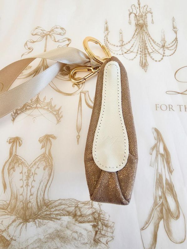 韓國Leh - 經典款羊皮小硬鞋吊飾 (Antique gold) 