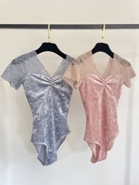 韓國iilaire - Clare velvet Blue短袖舞衣 