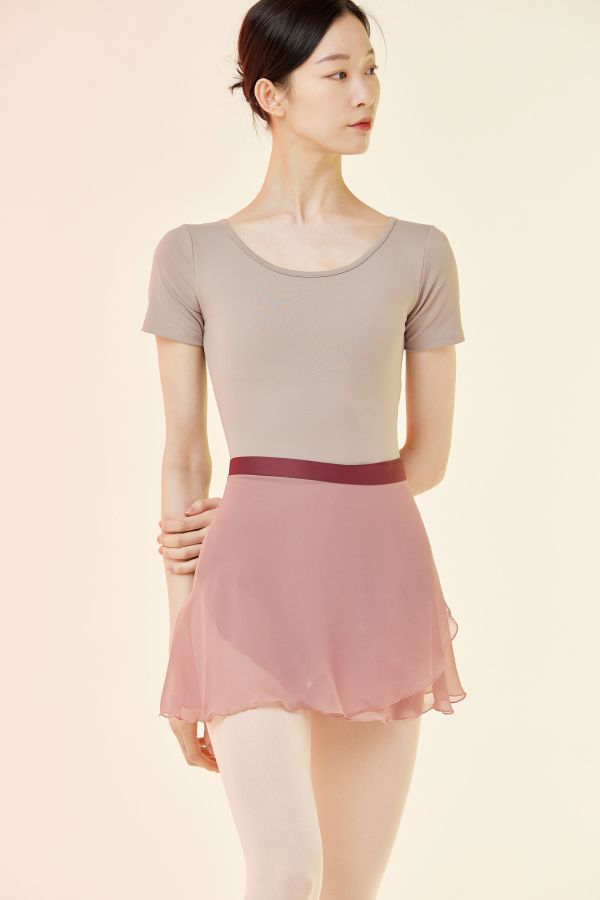 韓國Ballessimo - Rose Brown寬綁帶舞裙 (로즈 브라운) 