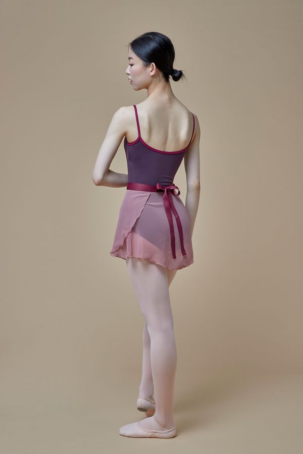 韓國Ballessimo - Rose Brown寬綁帶舞裙 (로즈 브라운) 