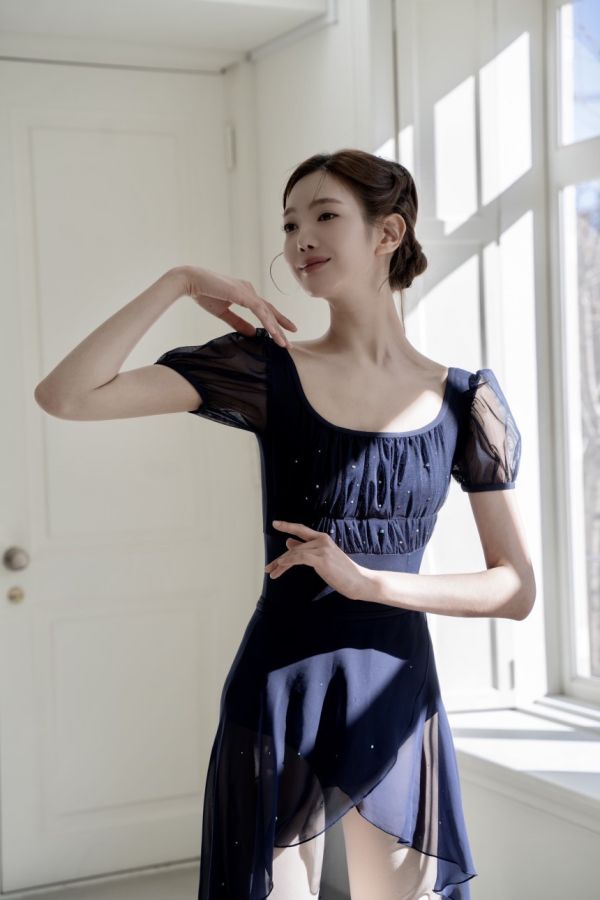 韓國Ode on tutu - Daphne Navy短袖舞衣 