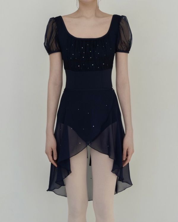 韓國Ode on tutu - Daphne Navy短袖舞衣 