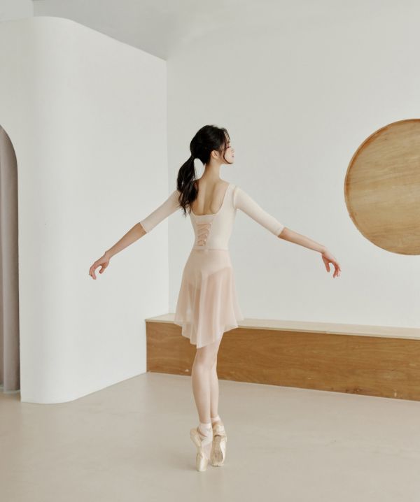 韓國Entrechat - 吉賽兒長袖舞衣 (Nude Pink & Light Pink) 