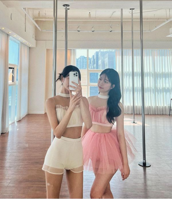 韓國Lenique - Kamiyu鋼管上衣+短褲 (Pink) 