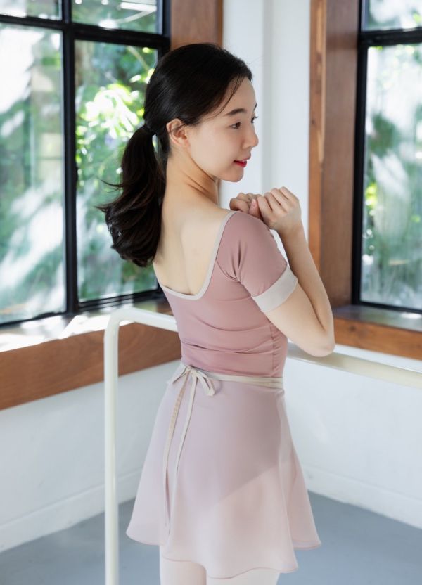 韓國LucyAlice - Colourblock短袖舞衣 (兩色) 