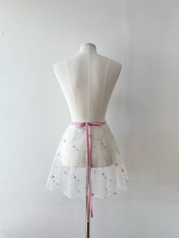 韓國Degage - Spring flower pink短版舞裙 