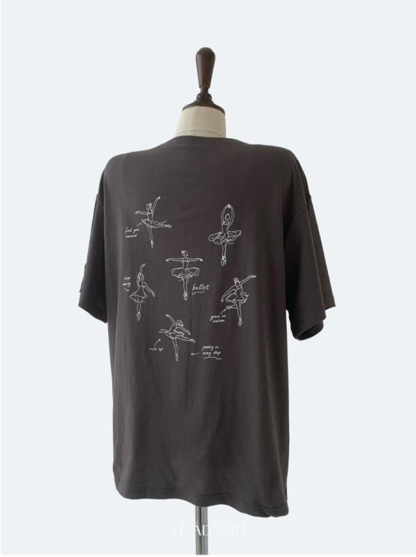 韓國Le Adagio - Ballet Sketch T-Shirt (三色) 