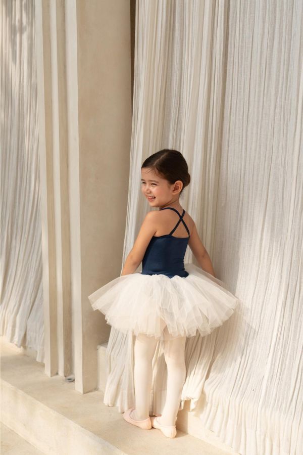 韓國 -  Snap First澎澎裙連身兒童舞衣 (Navy) 